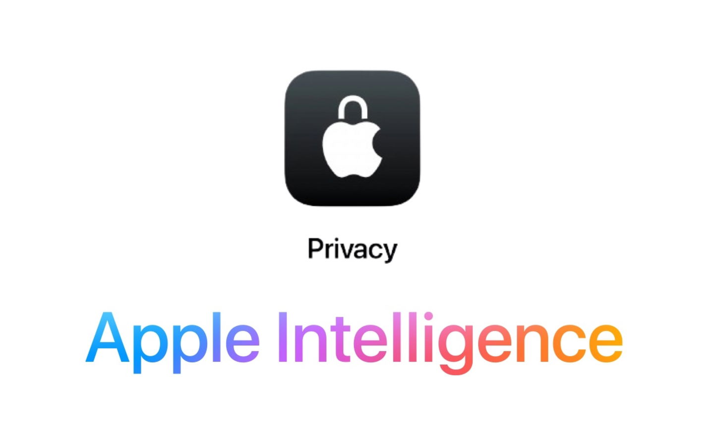 Logo de Apple Intelligence y privacidad de Apple