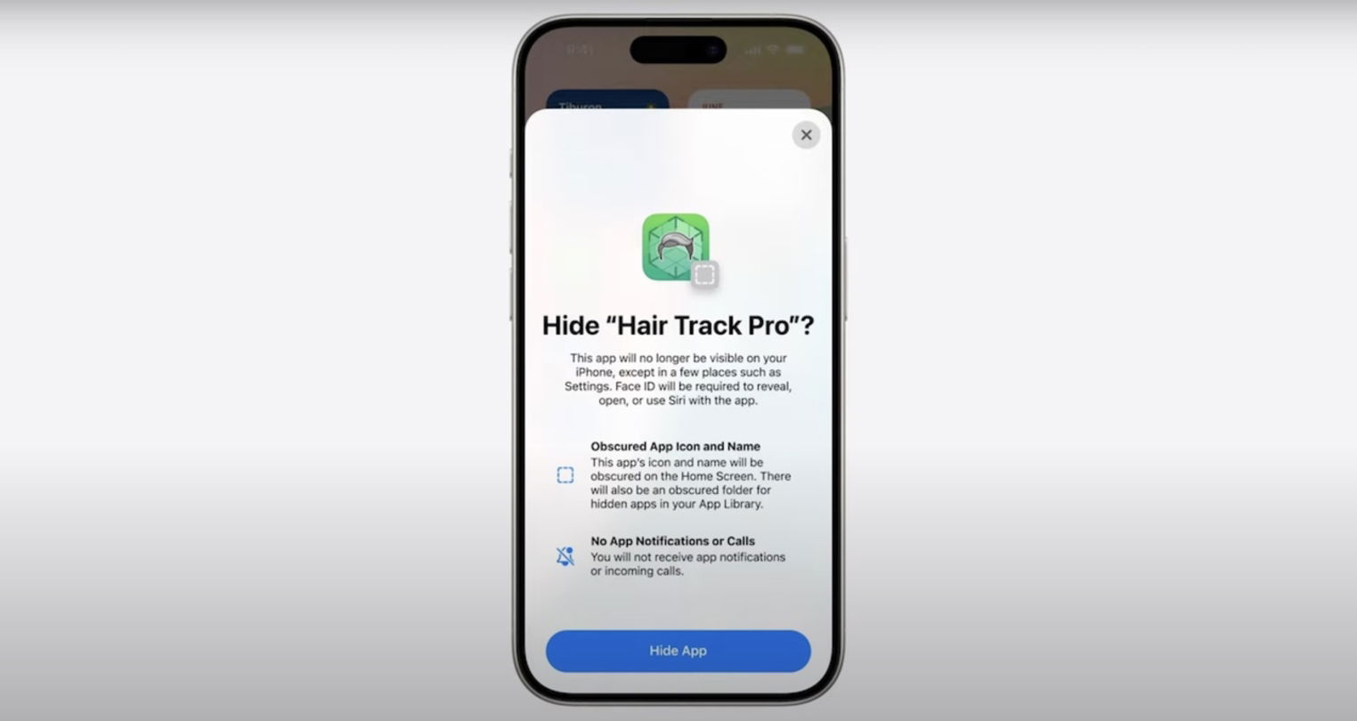 Ocultar una app en iOS 18