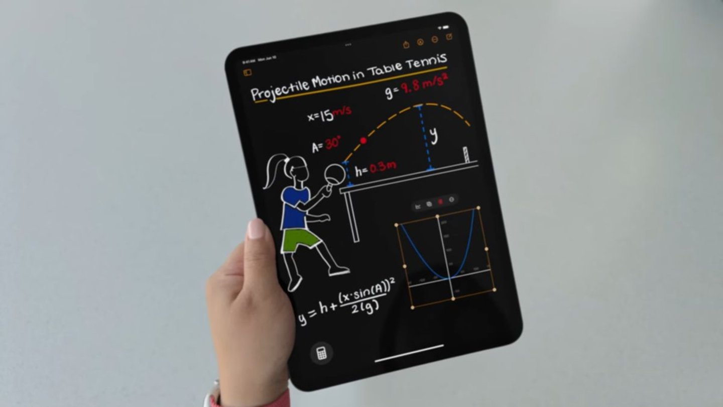 Realizando cálculos matemáticos en el iPad con Math Notes