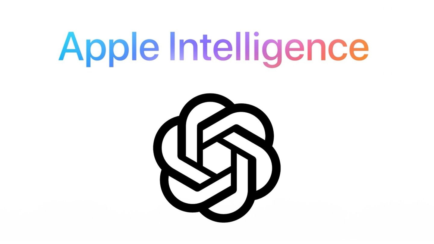 Logos de Apple Intelligence y de OpenAI