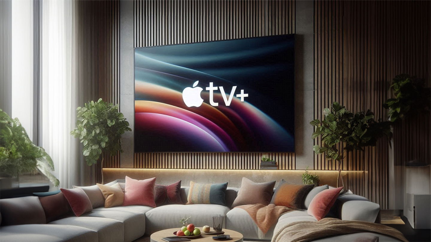 Salón con una televisión con Apple TV+