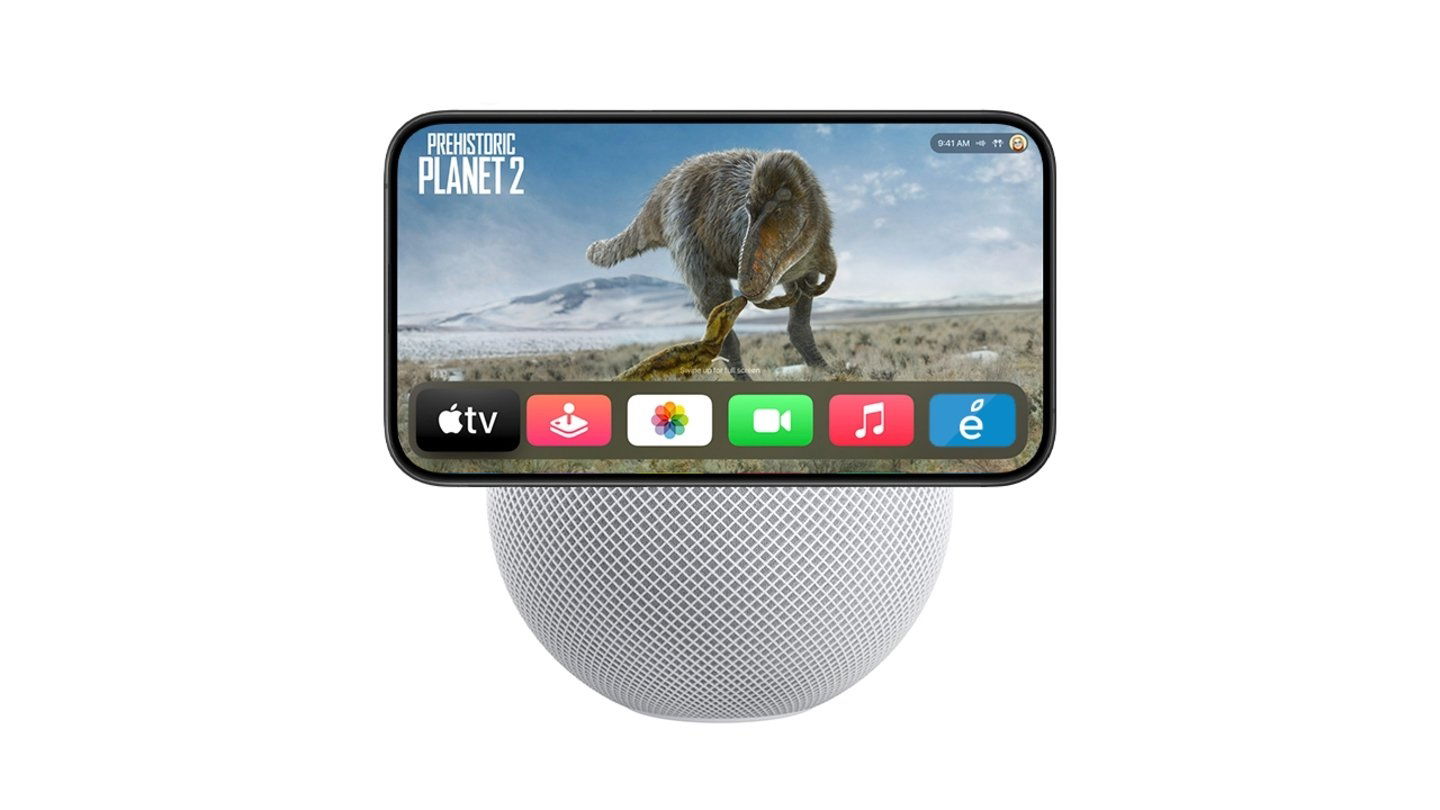 Concepto de HomePod con pantalla