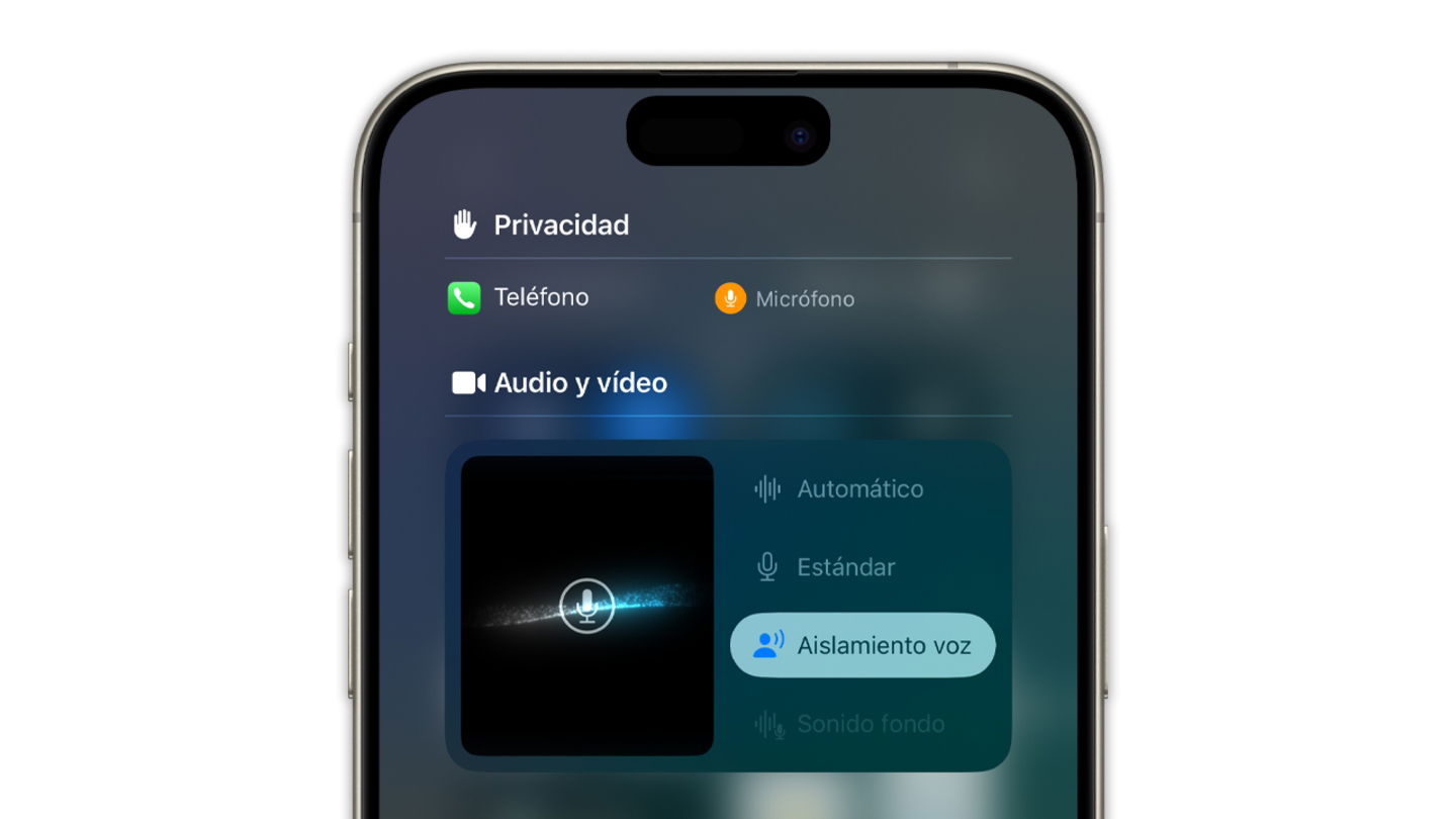 Aislamiento de voz en el iPhone