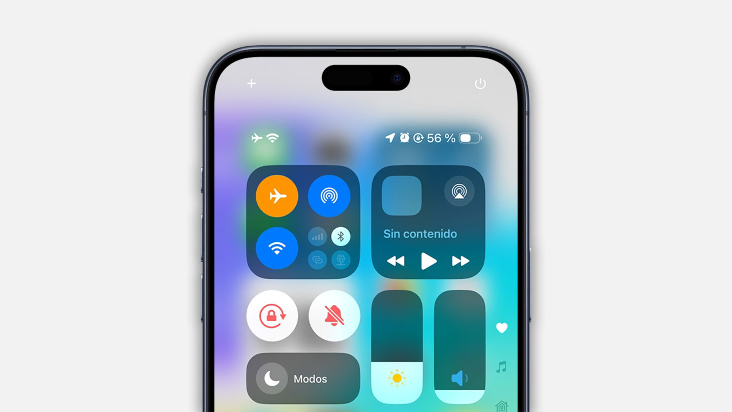 Centro de control del iphone
