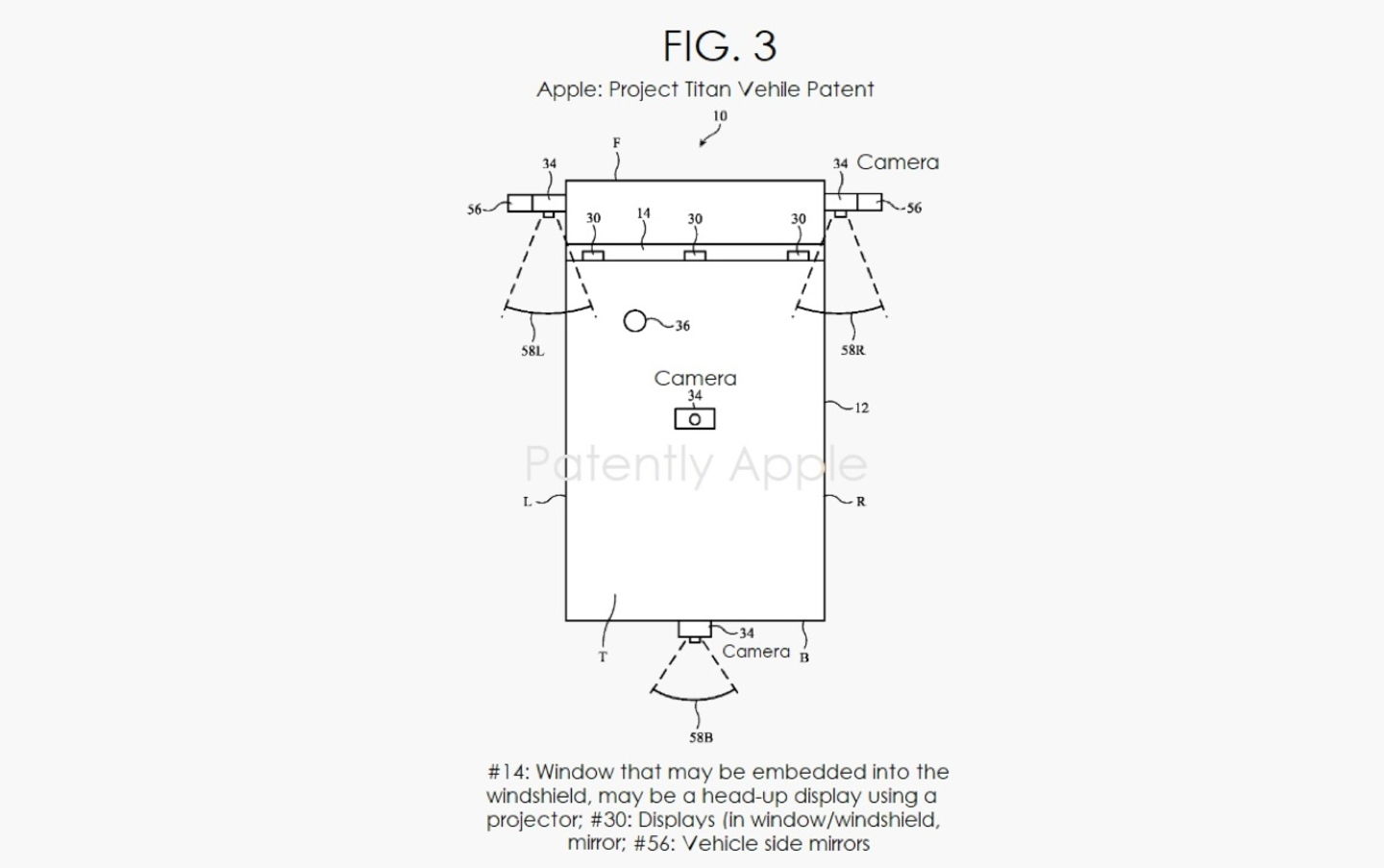 Los espejos retrovisores del Apple Car serían sustituidos por cámaras