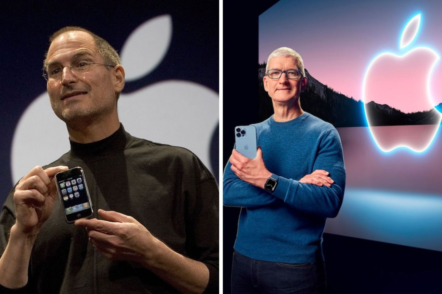 Steve Jobs y Tim Cook