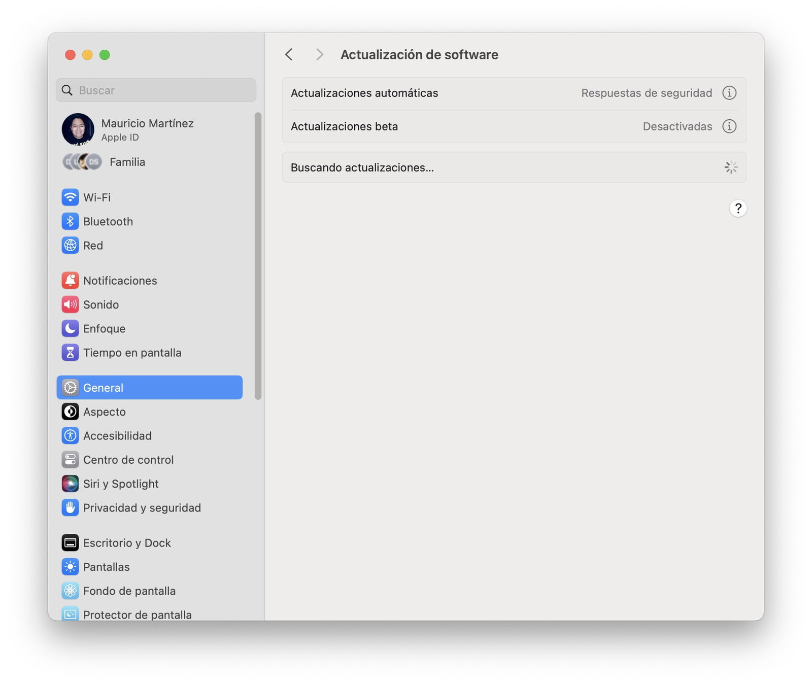 Configuración del sistema, actualizar SO en macOS