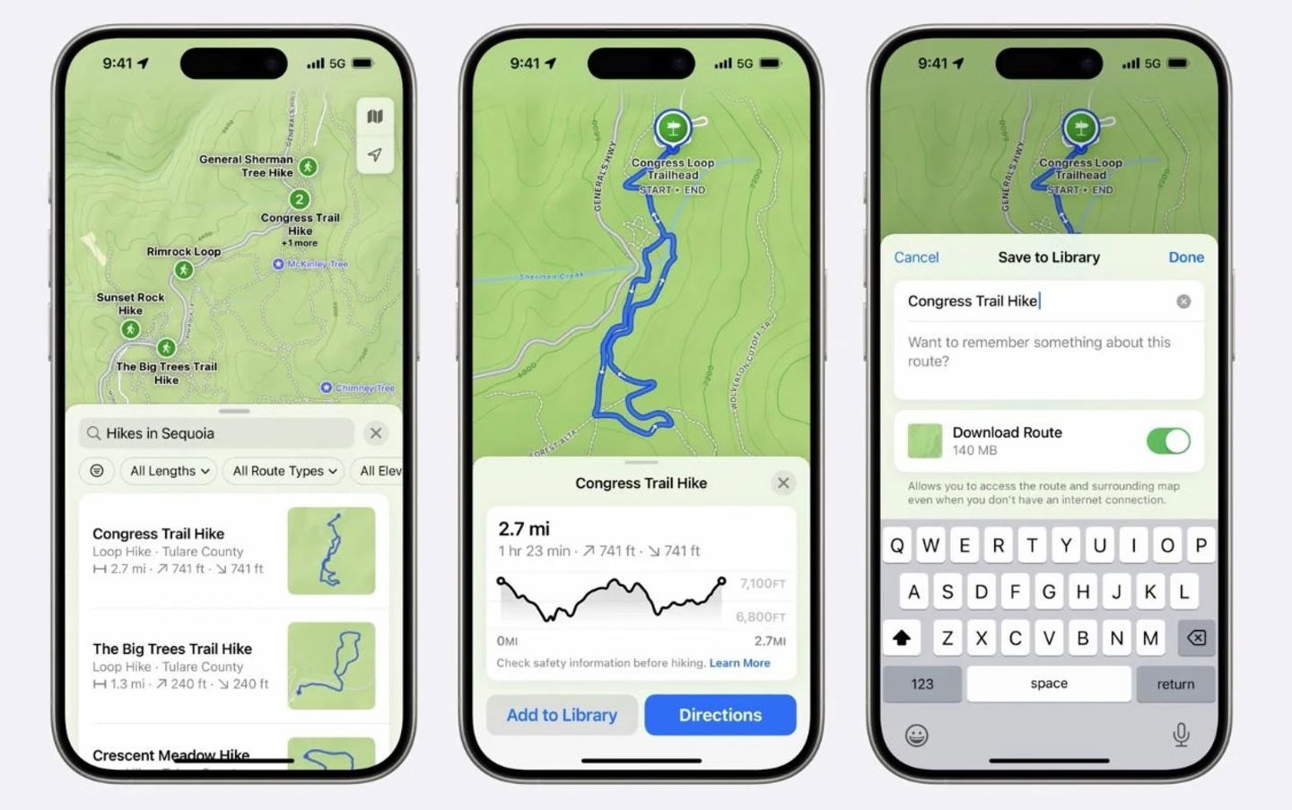 Rutas para hacer senderismo con Apple Maps en iOS 18