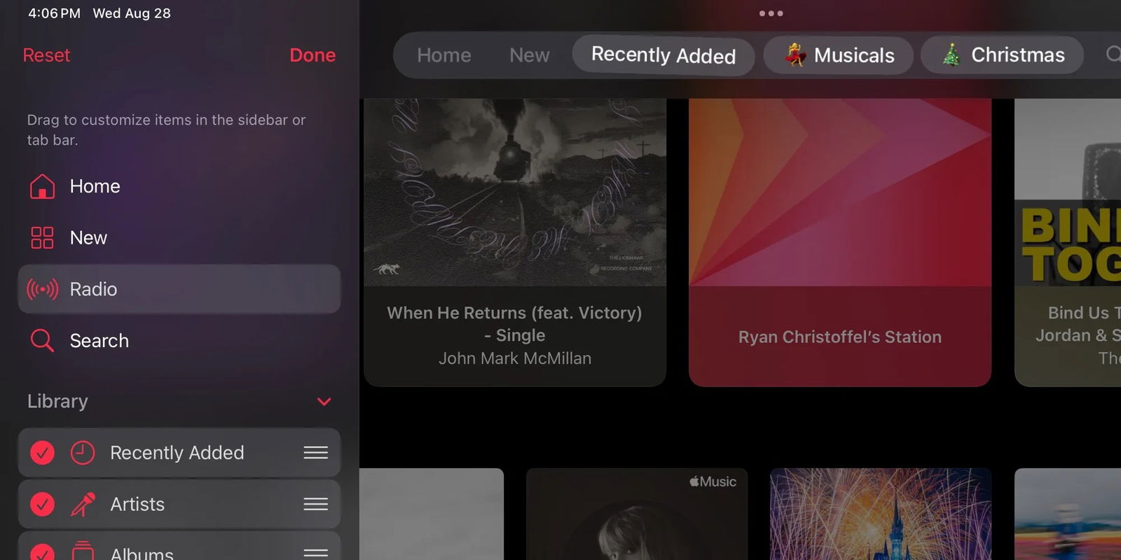 Apple Music en iPadOS 18