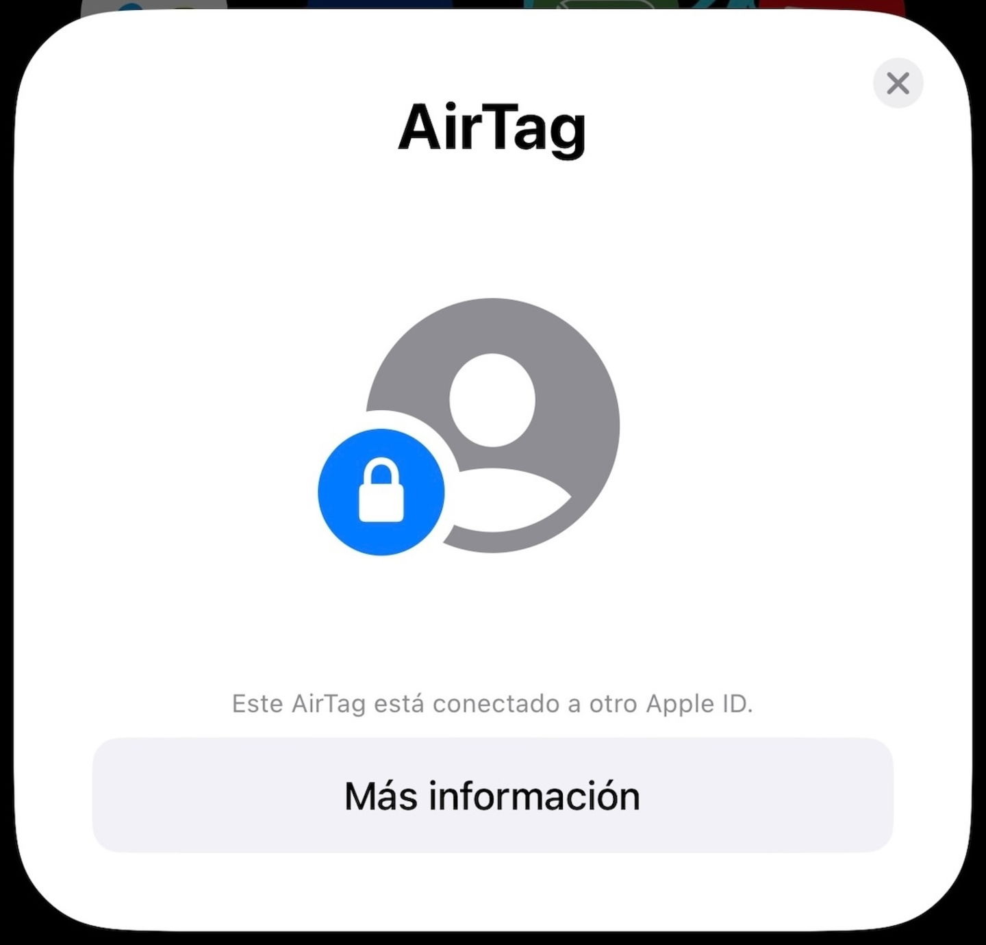 AirTag bloqueado