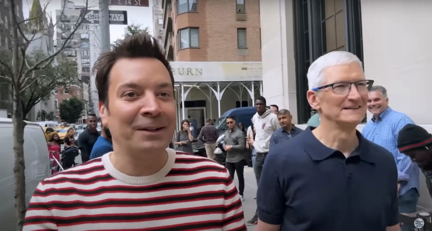 Tim Cook en entrevista con Jimmy Fallon