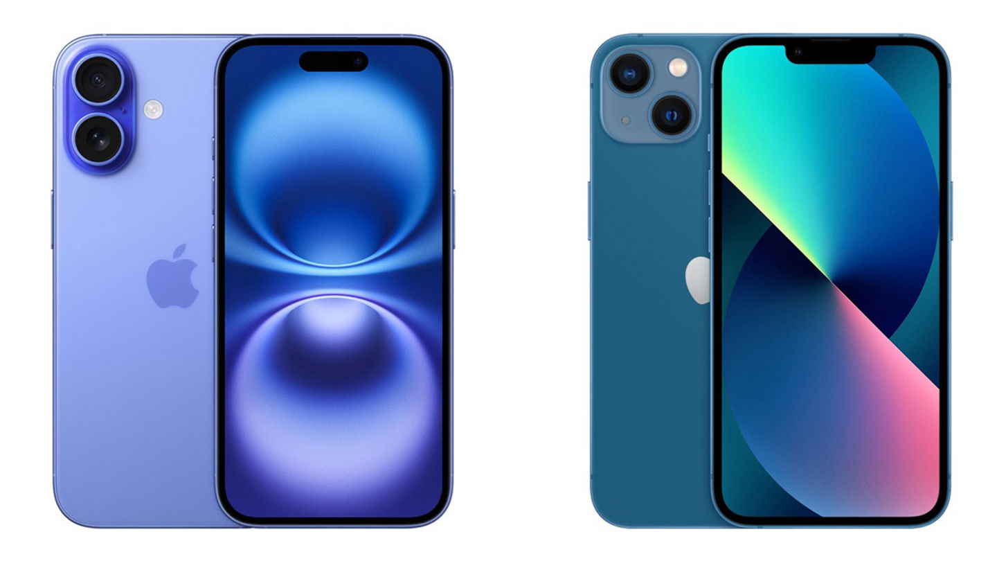 Diseño del iPhone 16 y del iPhone 13