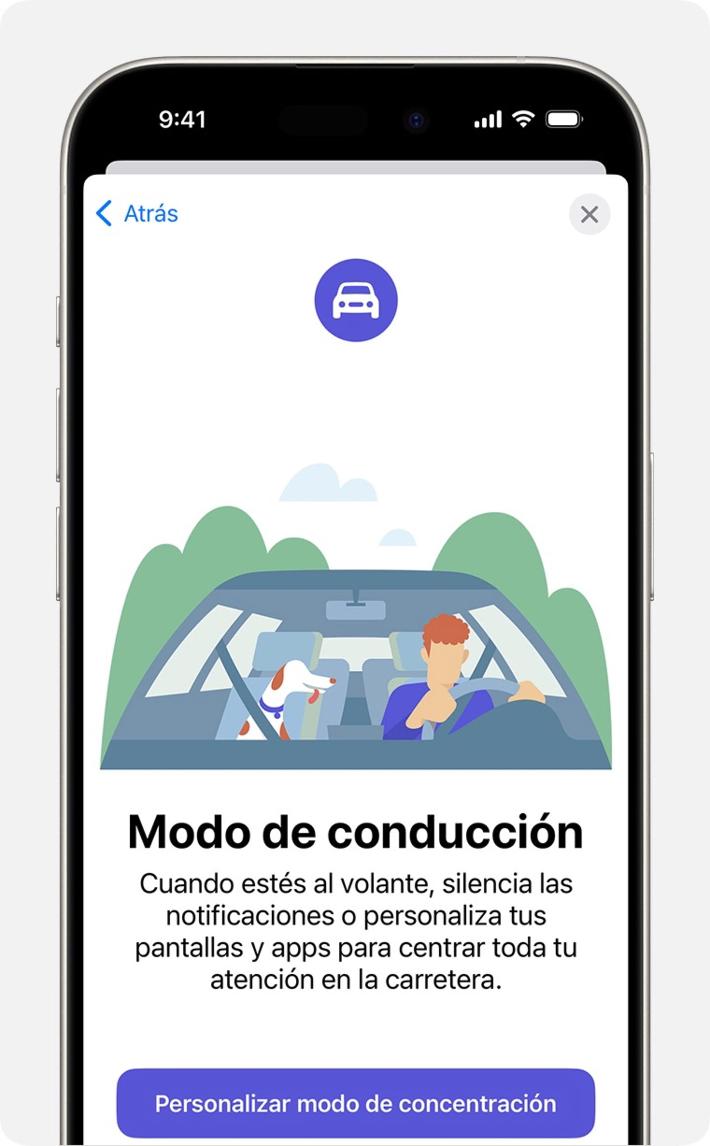 Introducción modo de conducción iPhone