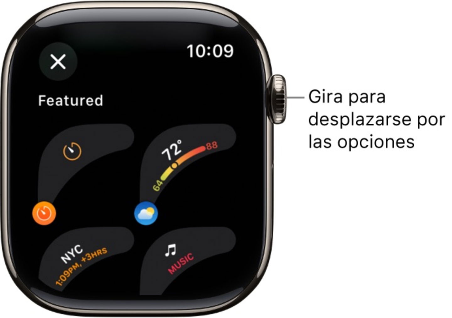 Complicaciones disponibles en el Apple Watch