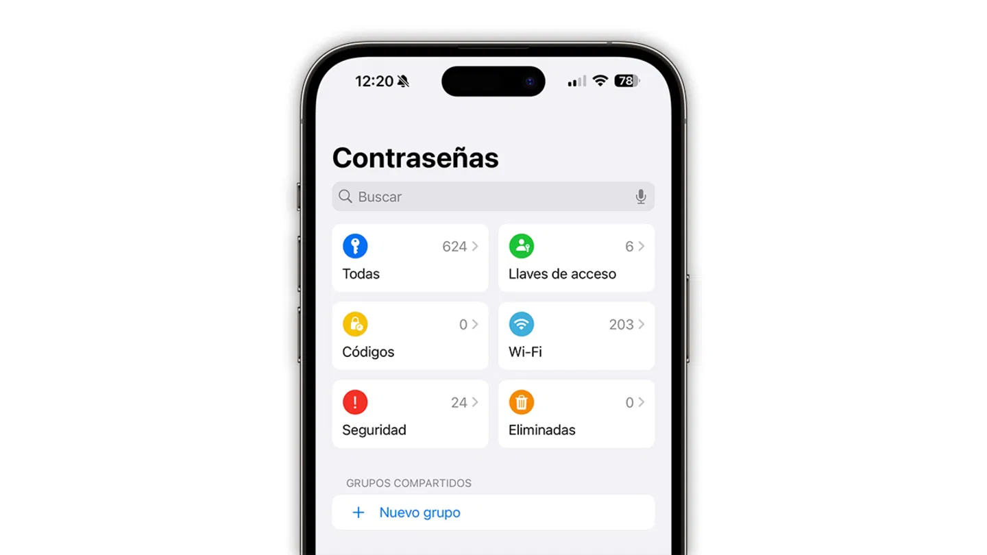 Diseño de la app Contraseñas