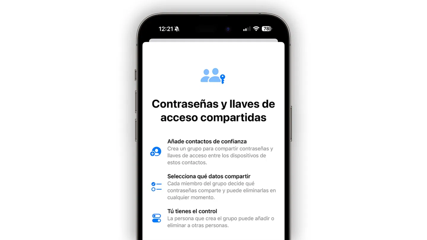 Grupos de contraseñas en el iPhone