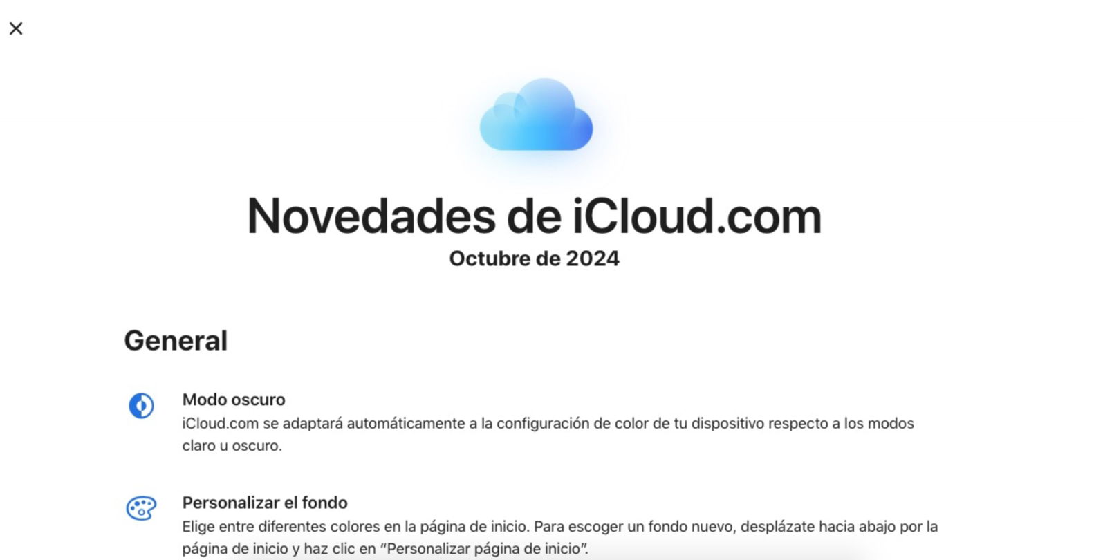 Apple mejora el sitio web de iCloud