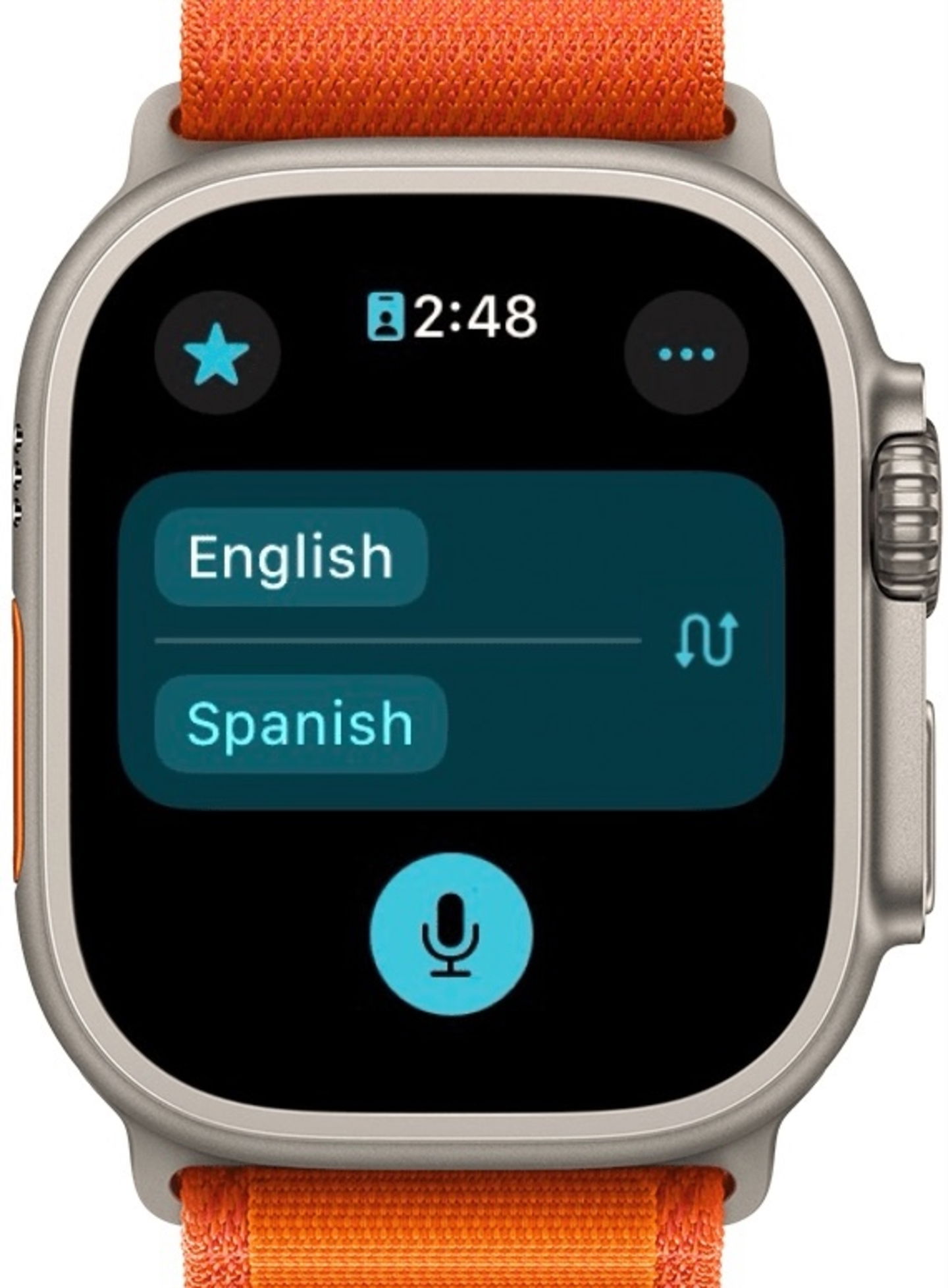 Traducción configurada en Apple Watch