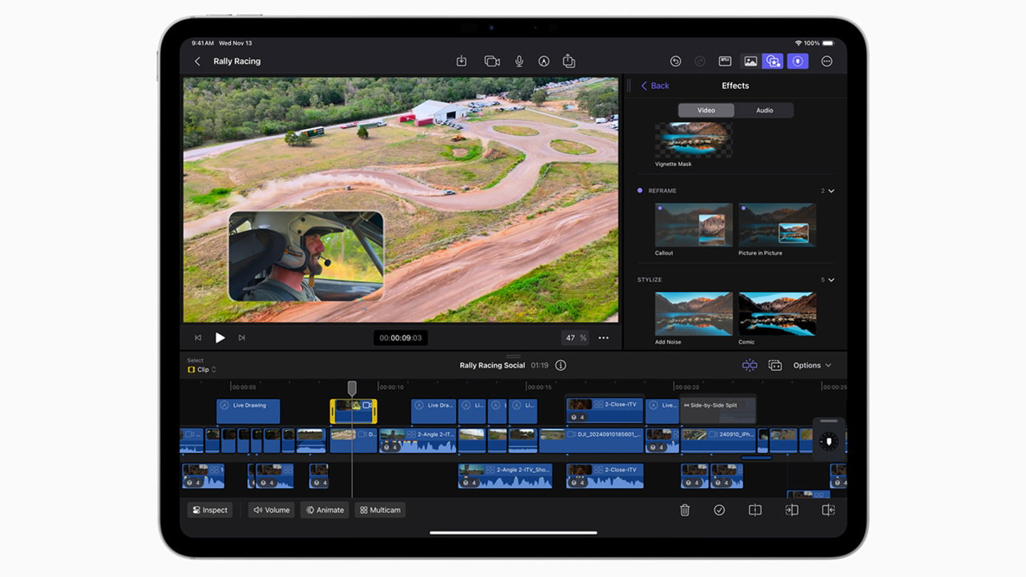 Final Cut Pro 2.1 en el iPad