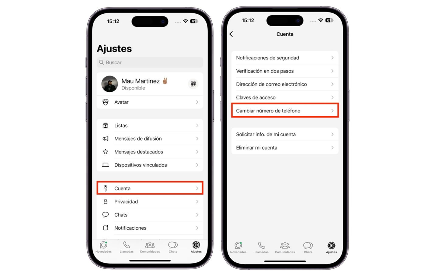 Configuración de WhatsApp