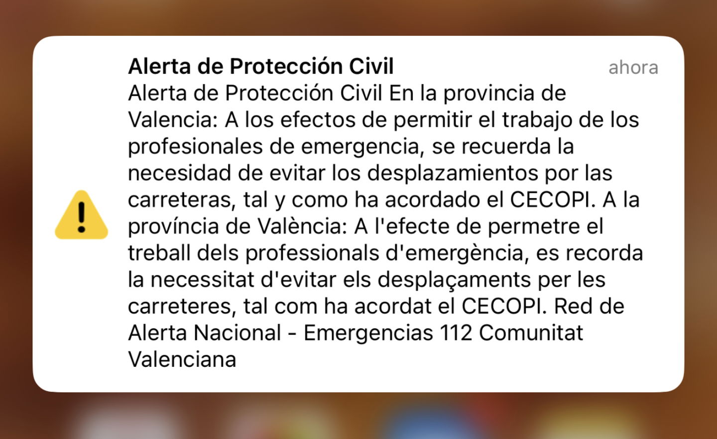 Alerta de protección civil