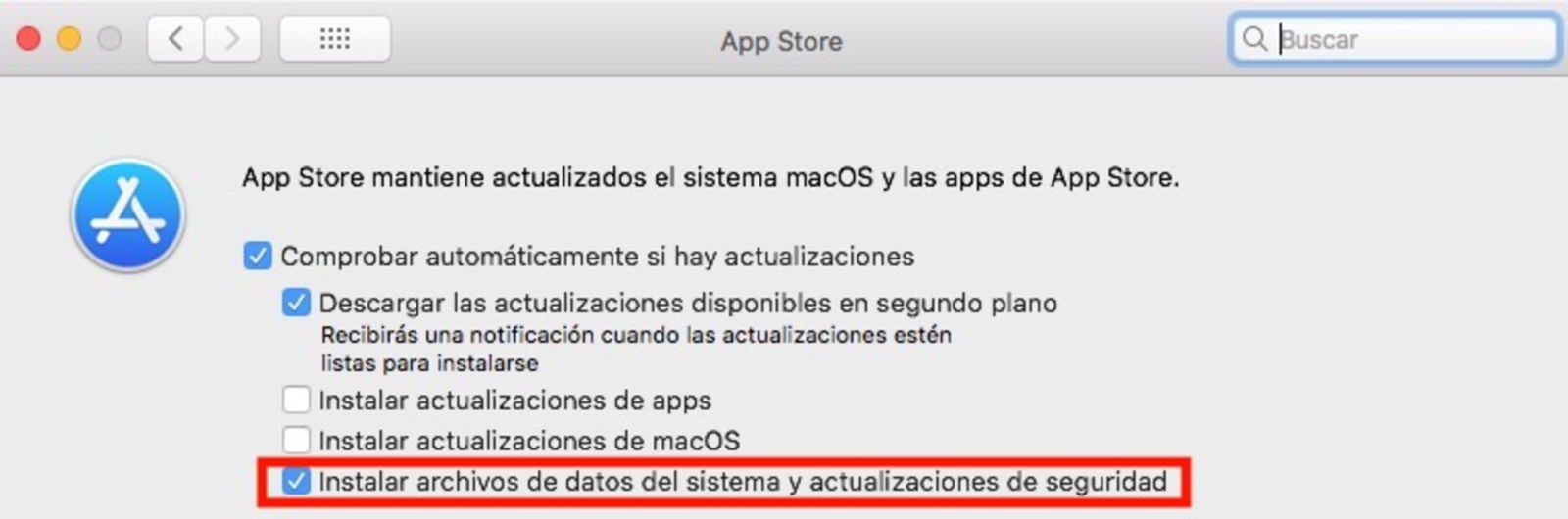 Ajustes de App Store