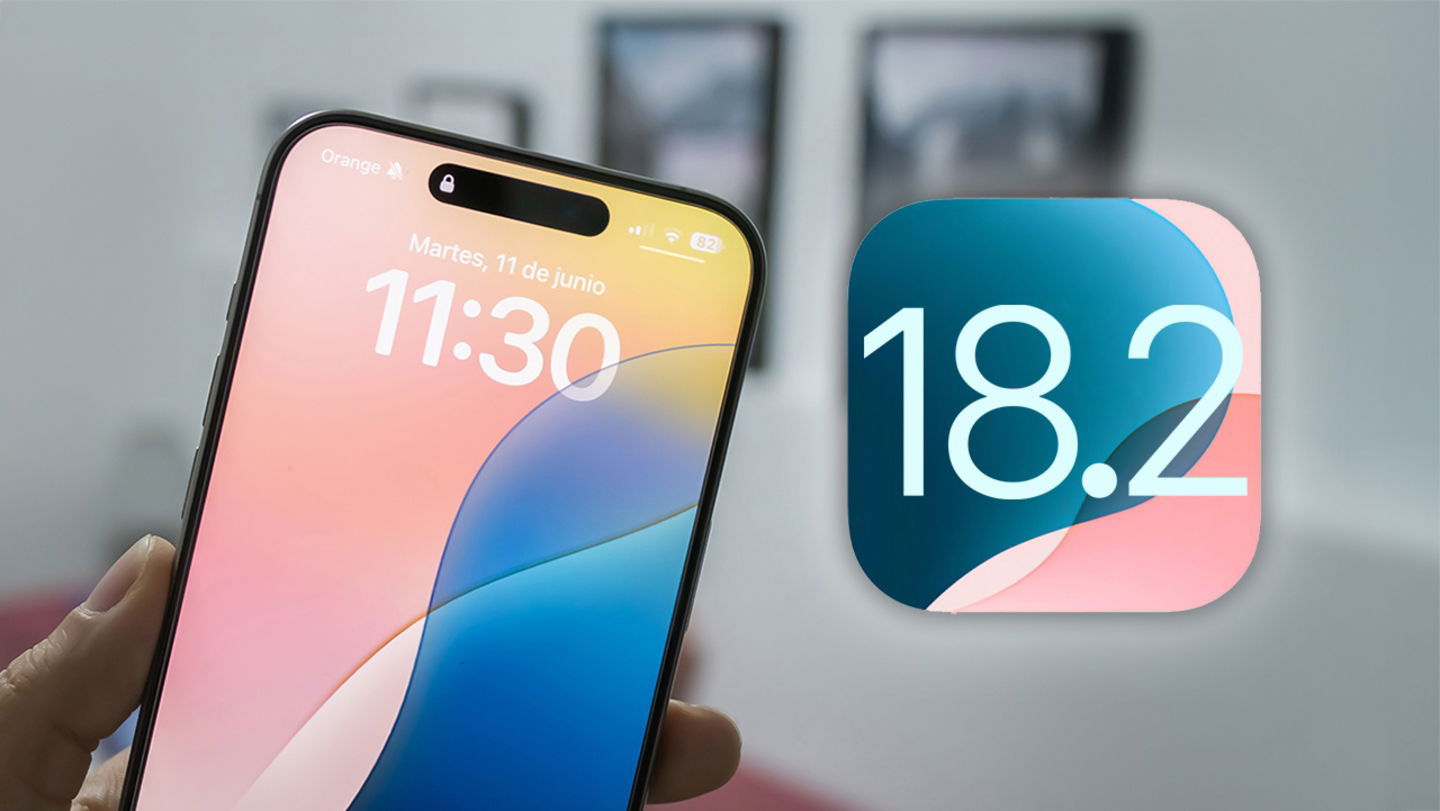 iPhone con icono de iOS 18