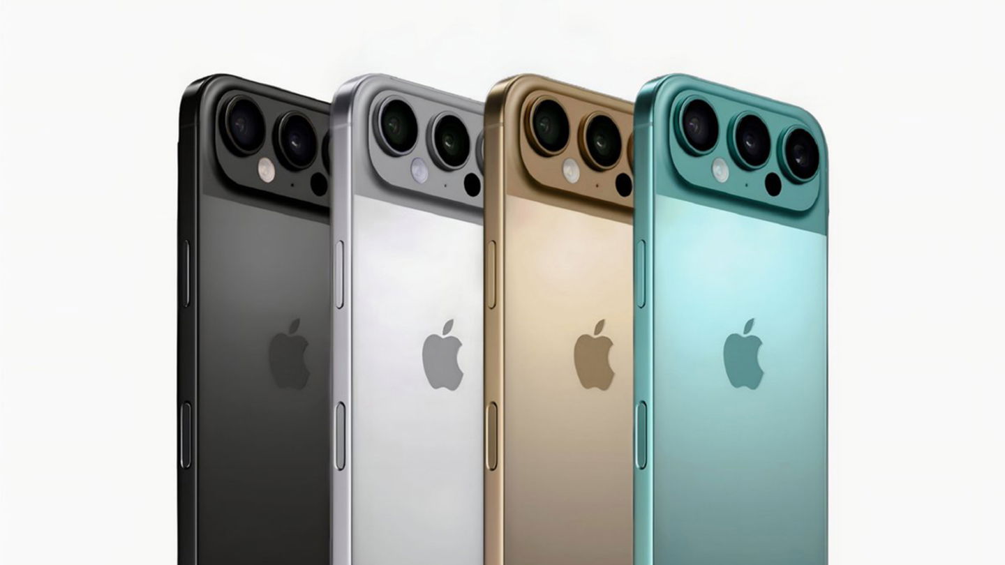 Concepto de iPhone 17 Pro en cuatro colores