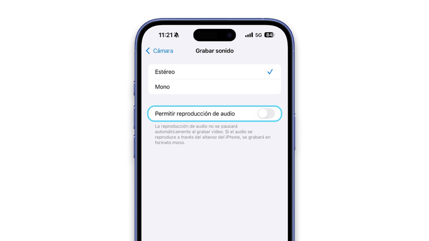 Captura de pantalla del iPhone