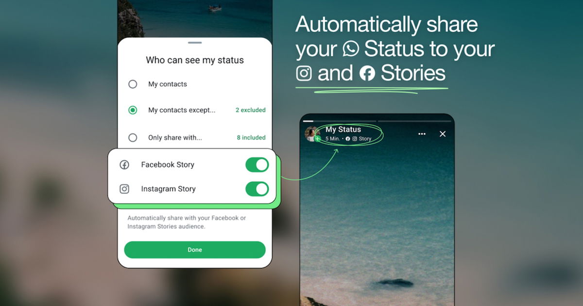Ahora puedes compartir tus estados de WhatsApp automáticamente en Instagram y Facebook. Aunque no en Europa