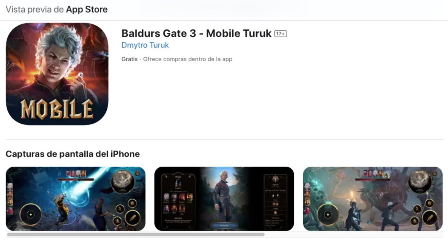 Baldur's Gate 3 falso