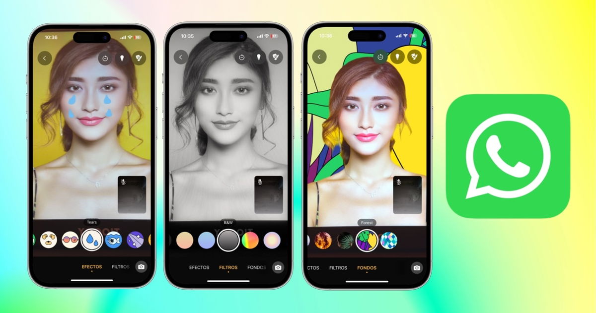 Cómo usar efectos, filtros y fondos en las videollamadas de WhatsApp