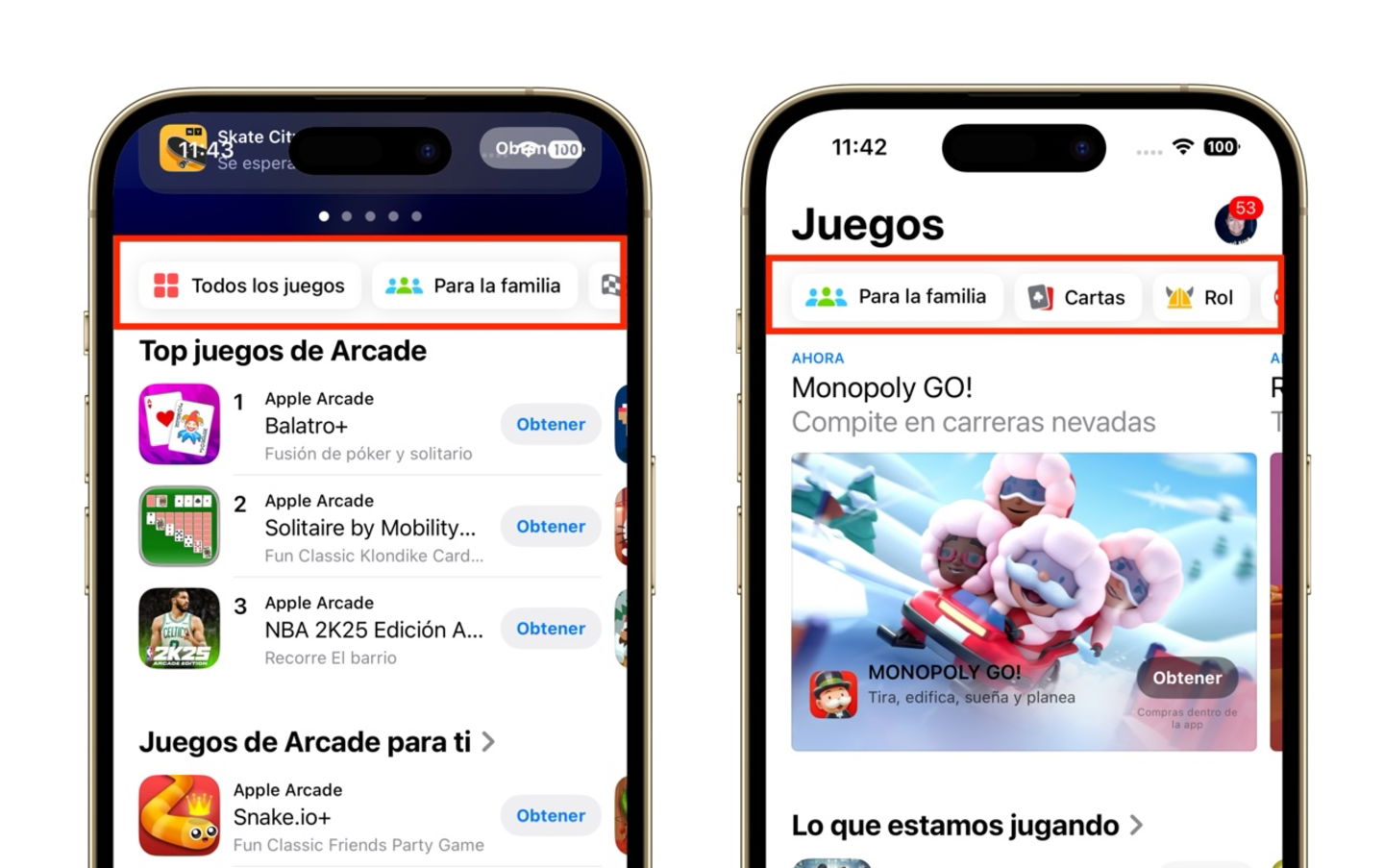 Arcade y Juegos App Store