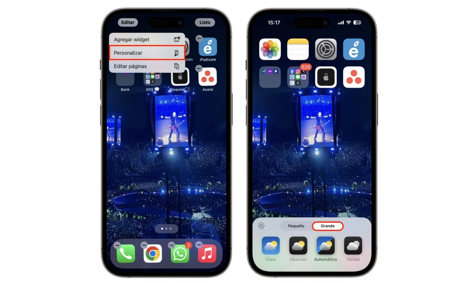 Personalizar iconos de apps en iOS 18