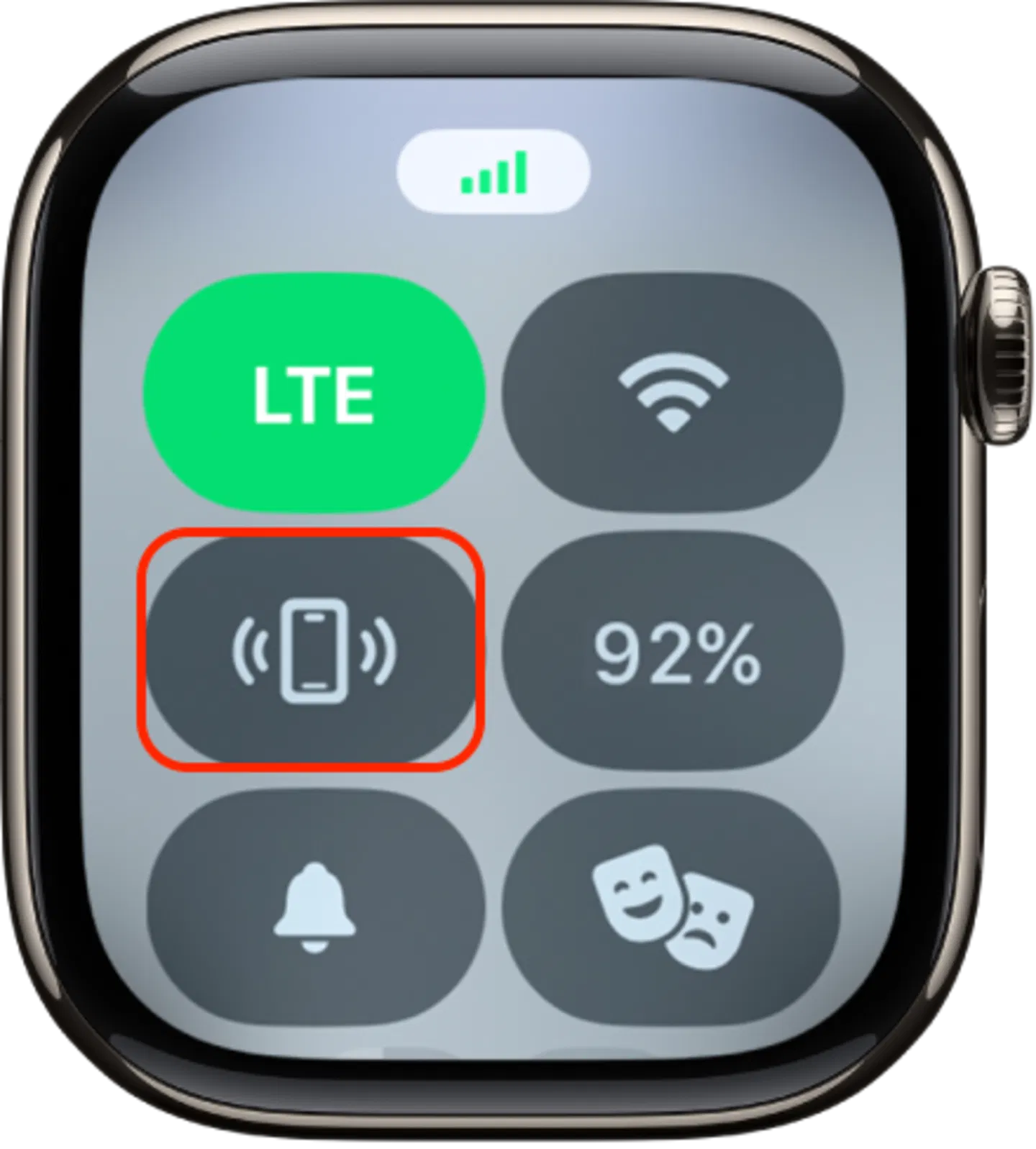 Centro de control watchOS