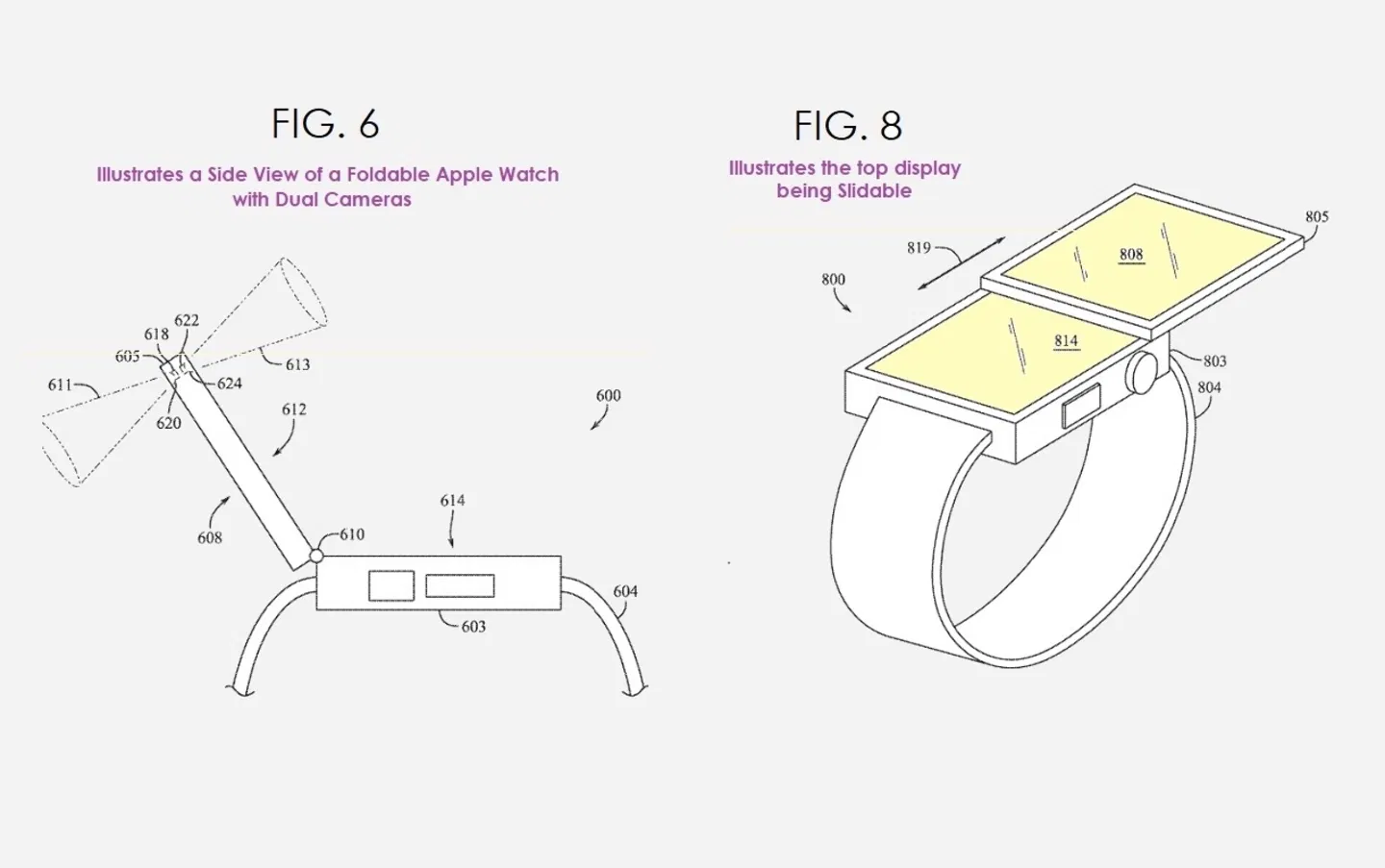 Patente de reloj inteligente plegable de Apple