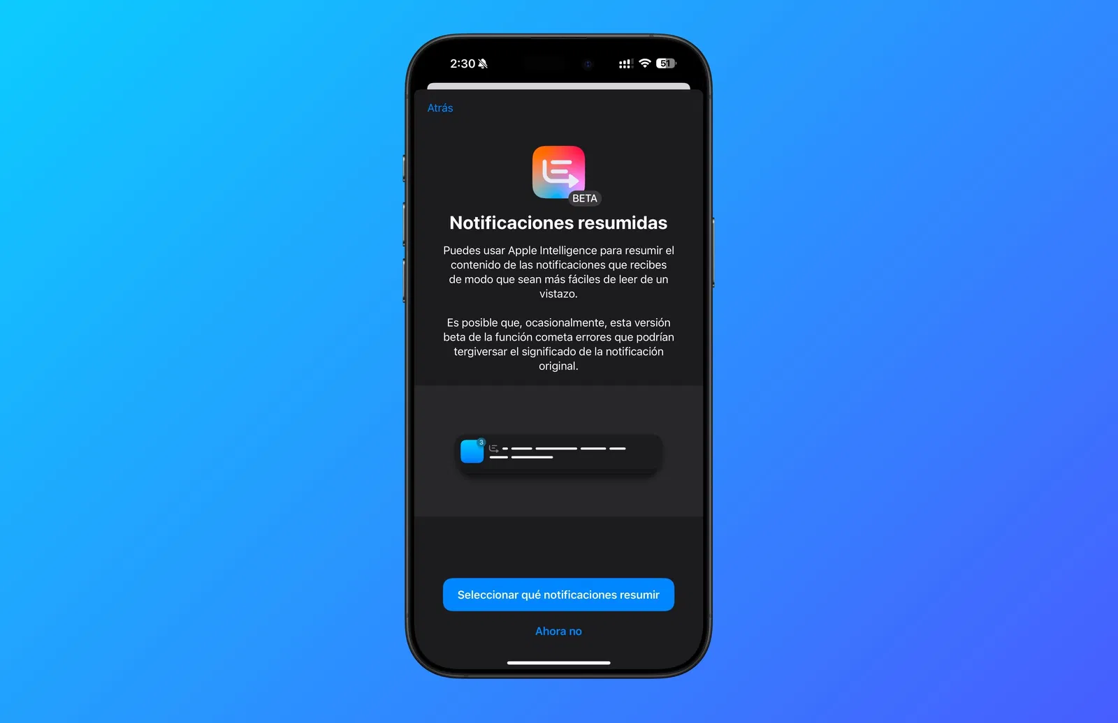 Resúmenes de notificaciones