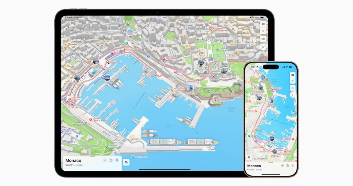 El circuito de F1 de Mónaco se puede ver en Apple Maps con todo lujo de detalles