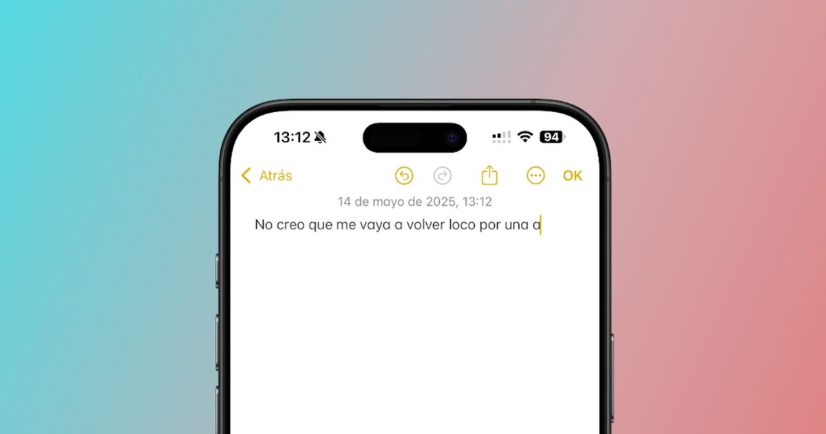 La letra "a" de la app Notas del iPhone es diferente al resto y nadie sabe por qué