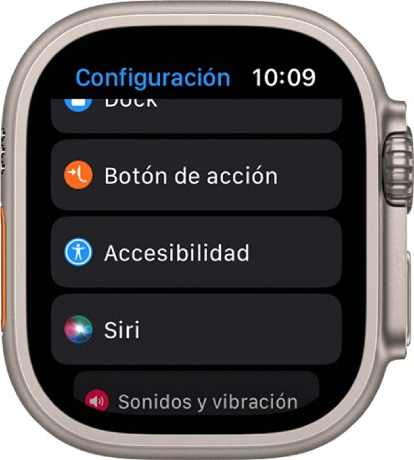 Configuración en watchOS