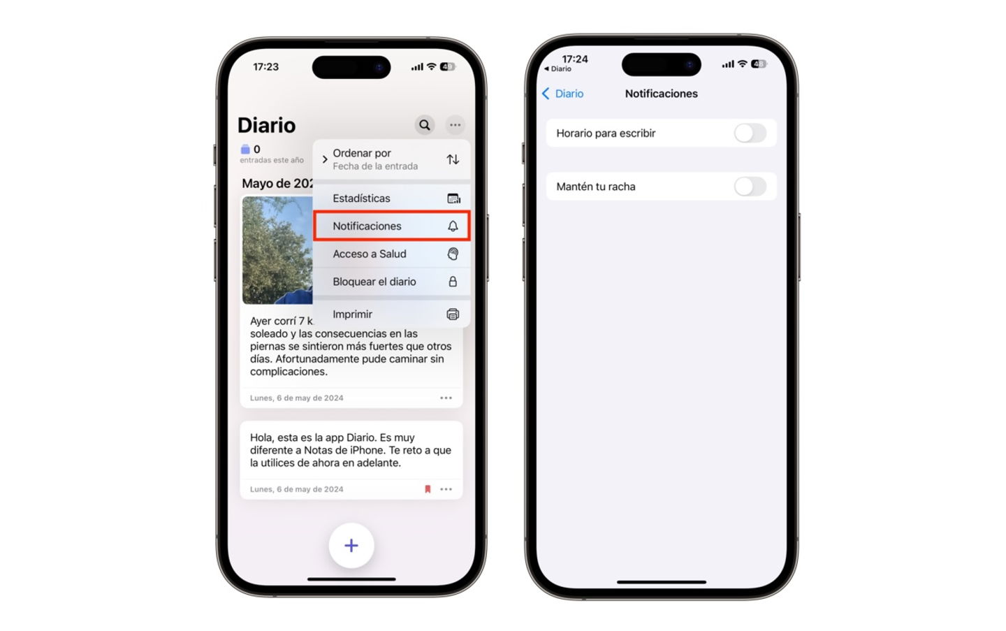 Notificaciones app Diario