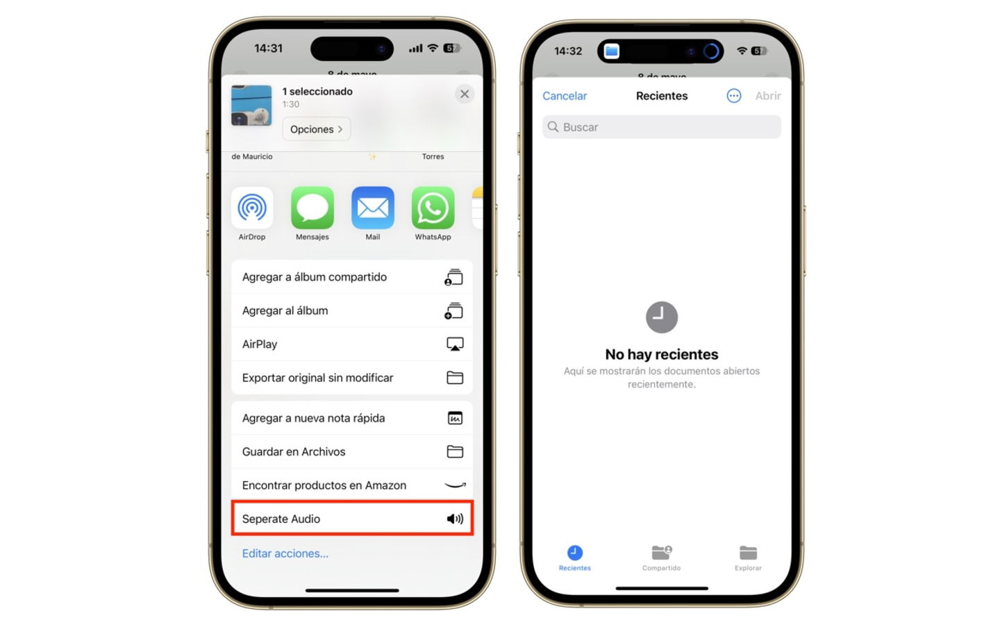Extracción de audio a un vídeo de TikTok