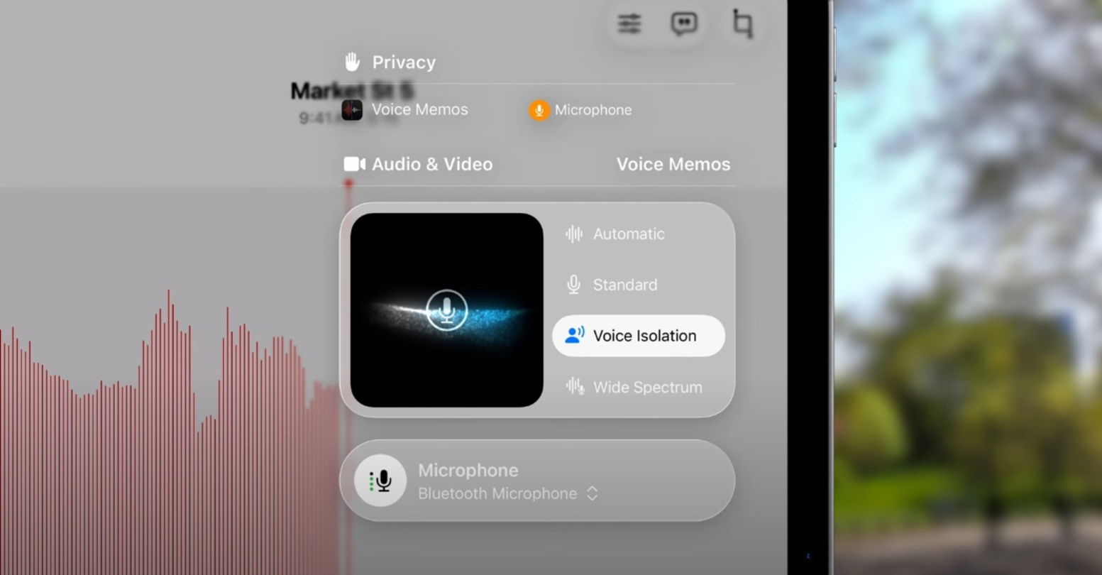 Microphone structured on iPados 26