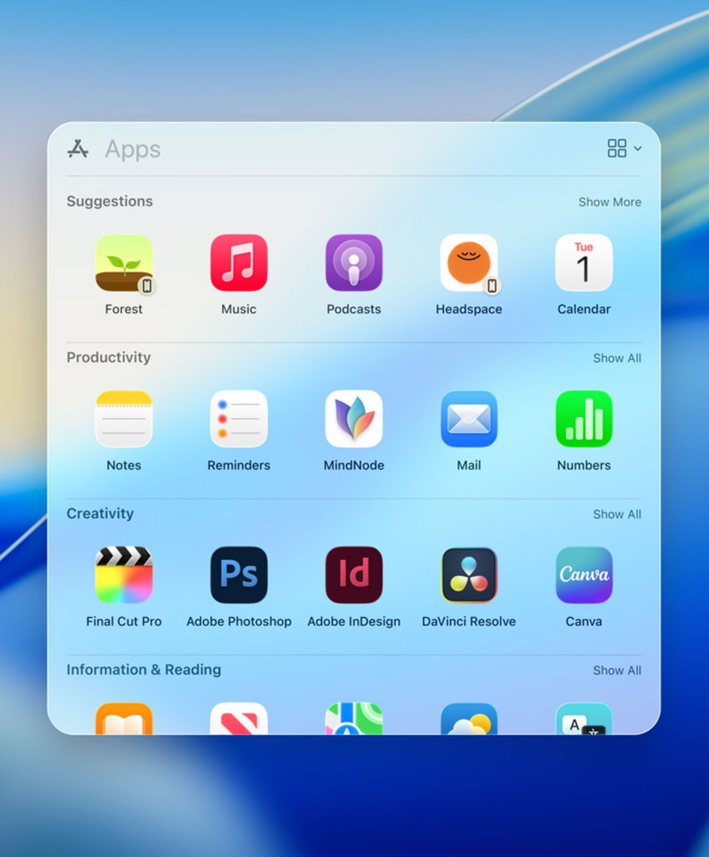 Spotlight in MacOS Tahoe