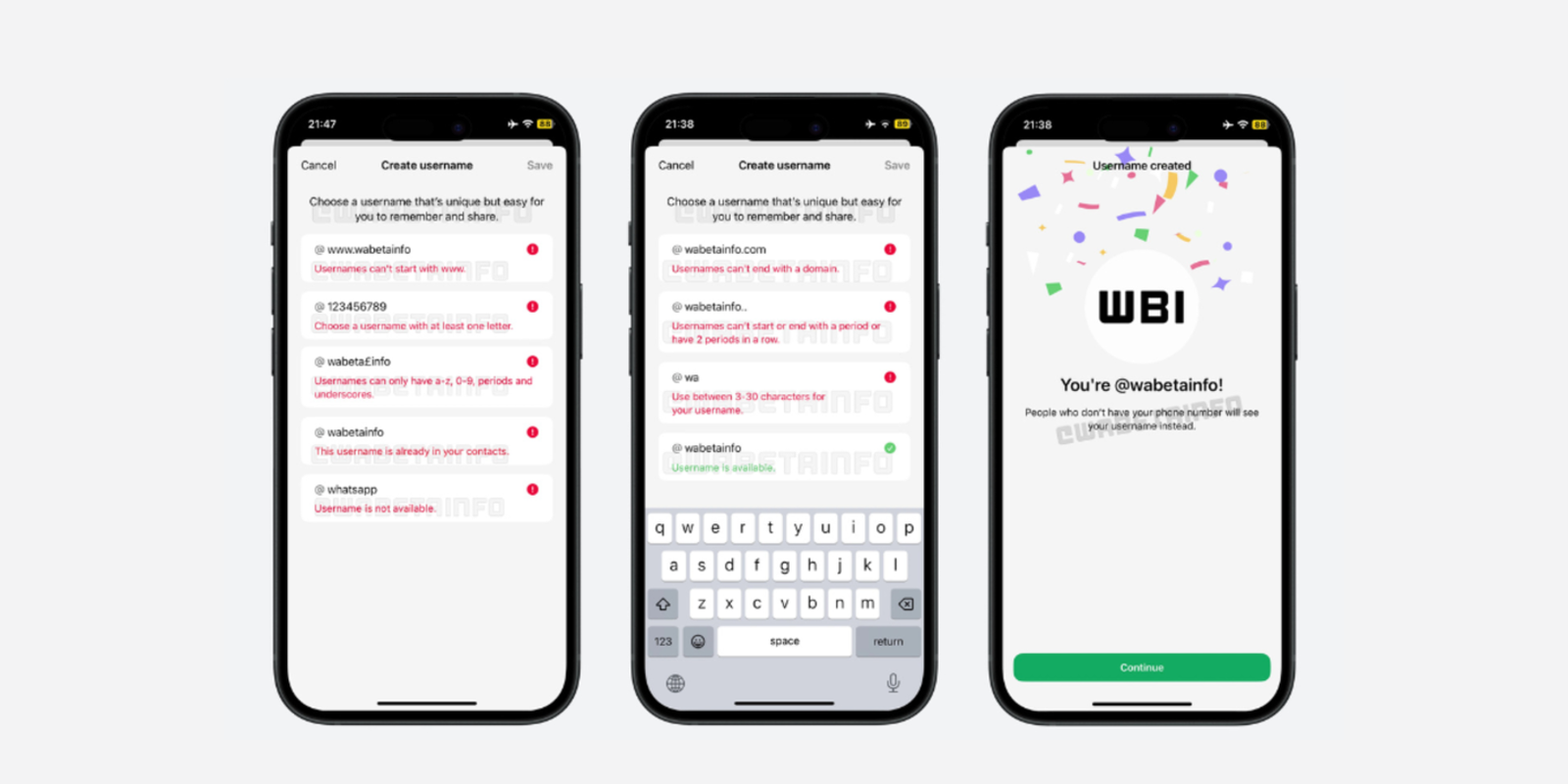 Los nombres de usuario están a punto de llegar a WhatsApp
