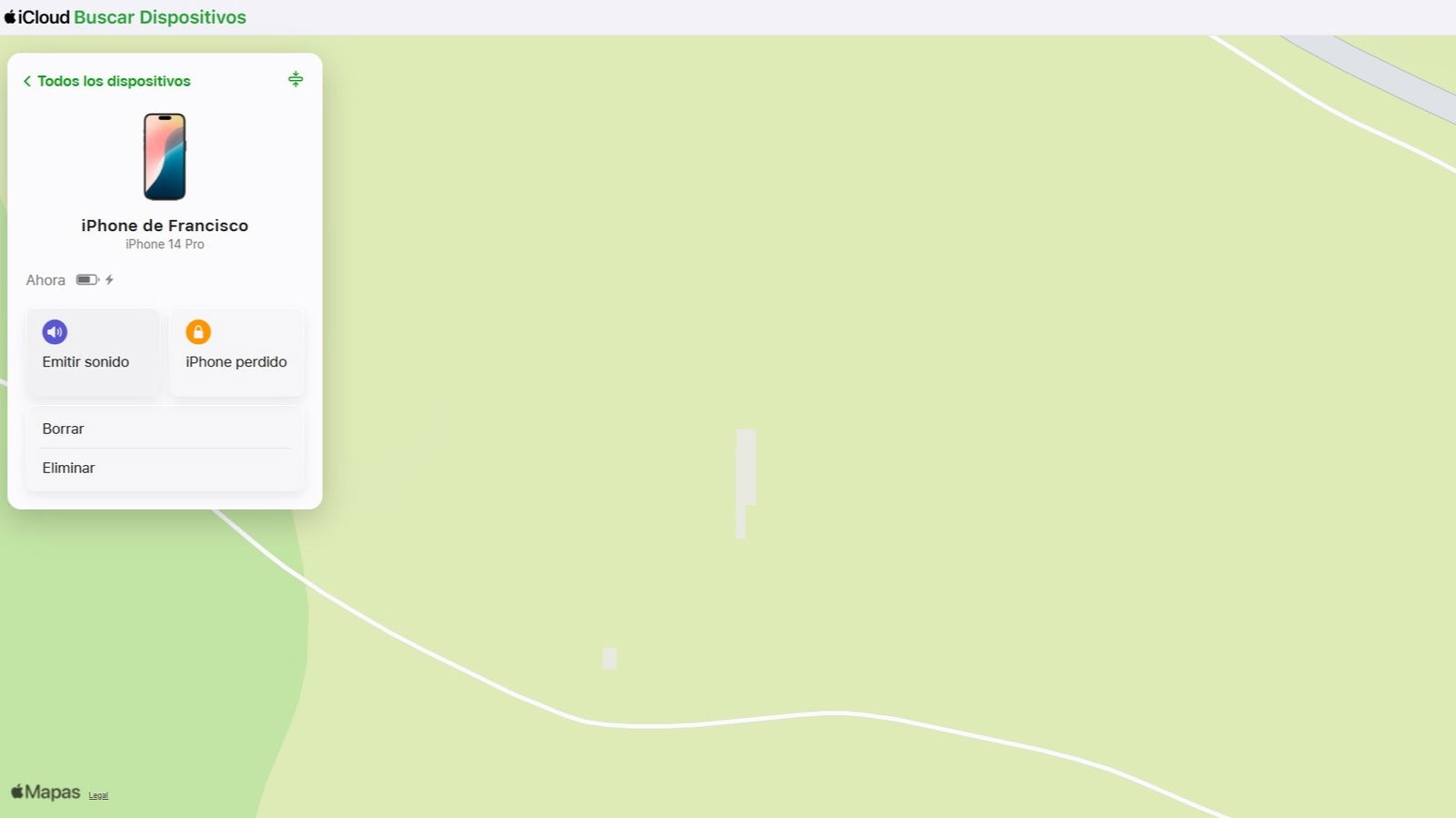 Find the iPhone quietly from the Icloud website