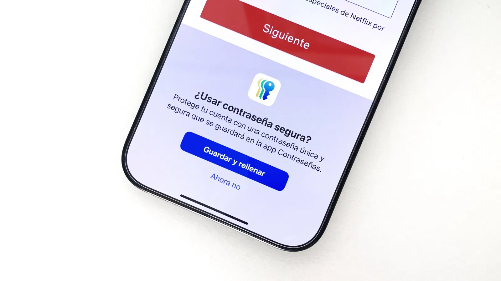 Gestor de contraseñas de iOS