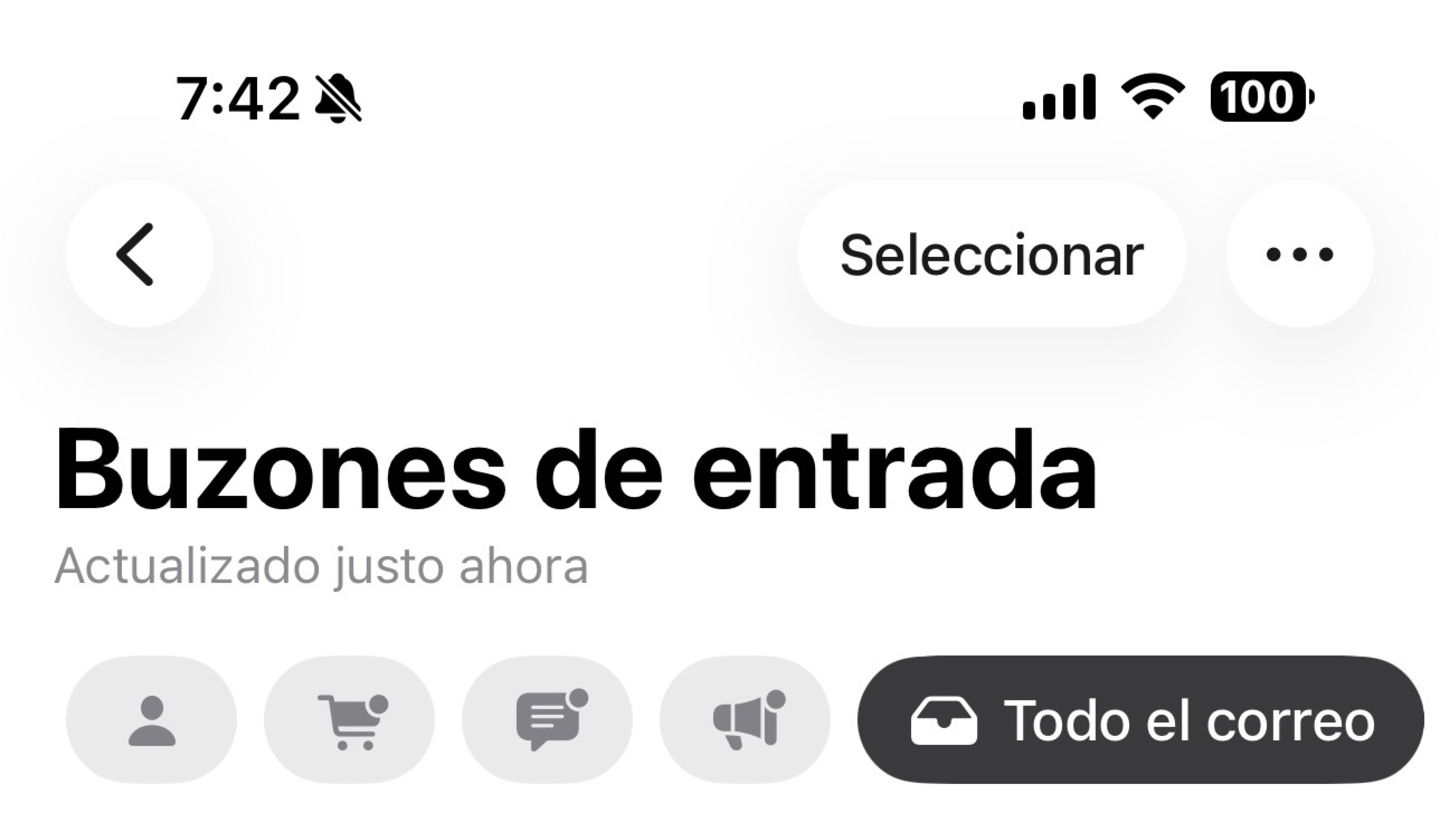 Mail en iOS 26