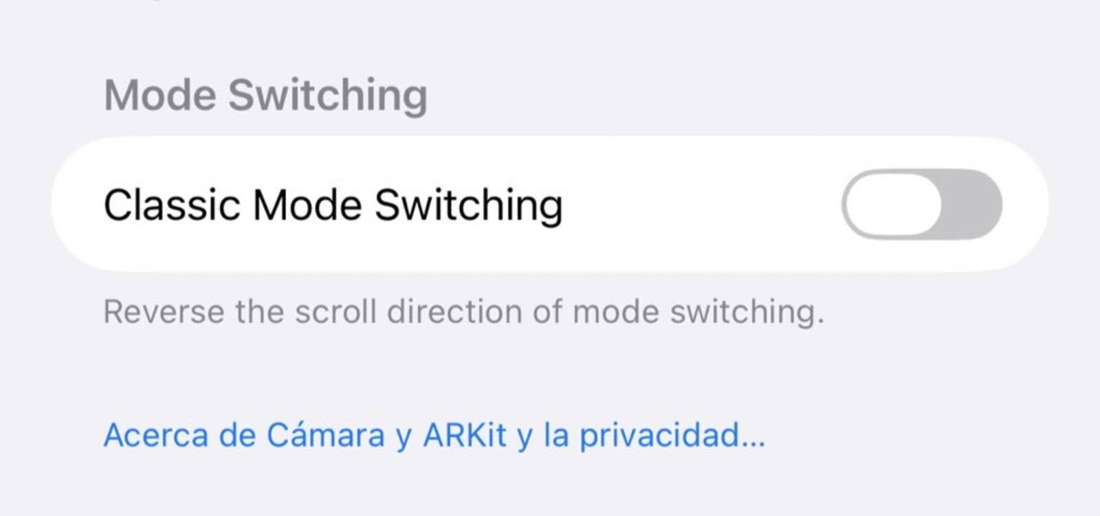 Ajustes de iOS 26
