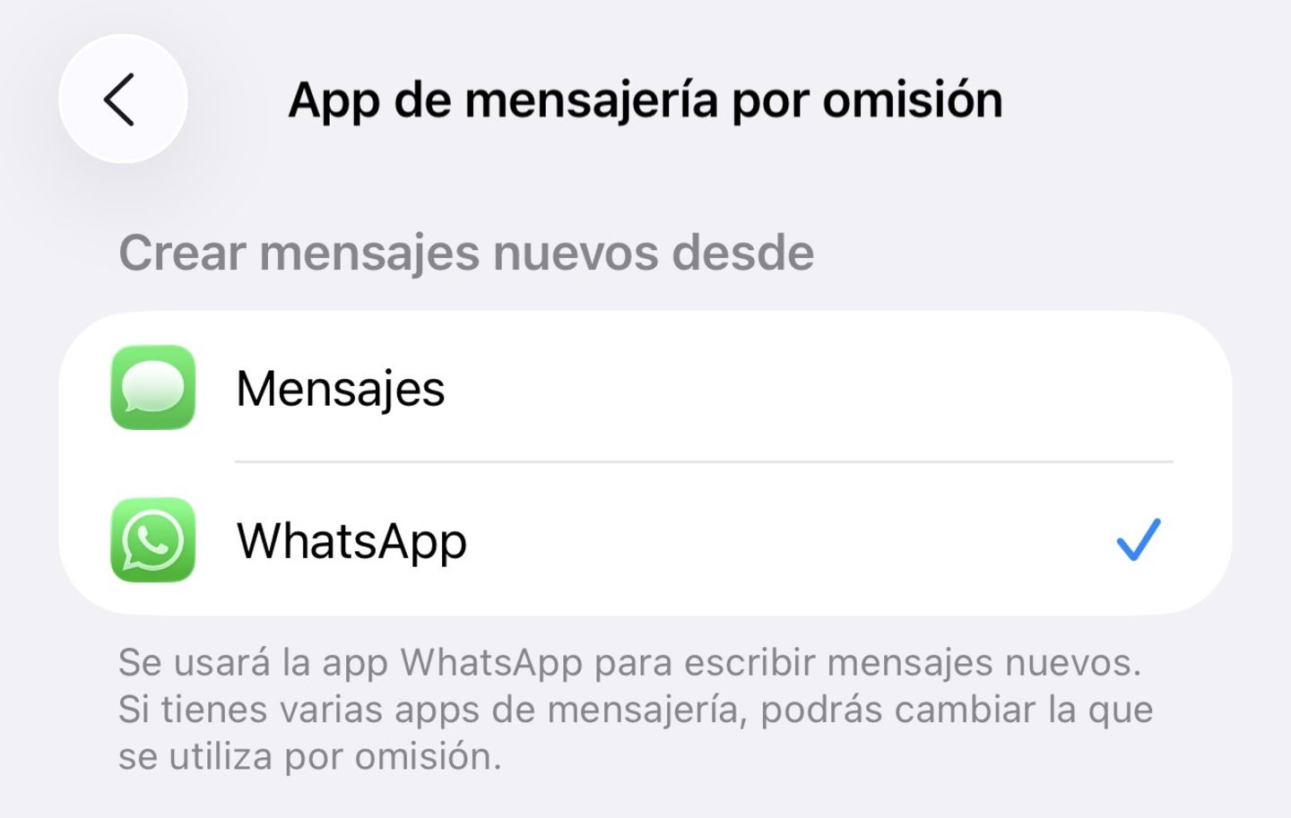 Ajustes de WhatsApp